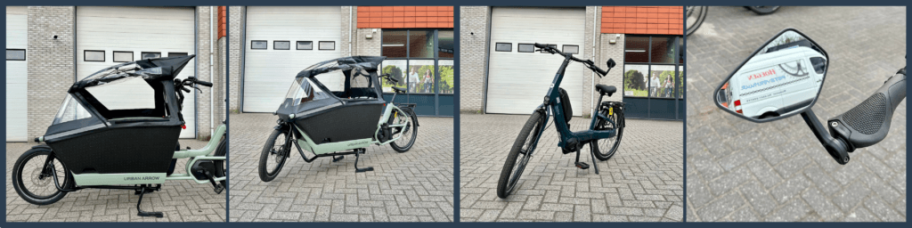 Nieuwe fietsen in de meivakantie: Easyflow en Urban Arrow met regenhuif